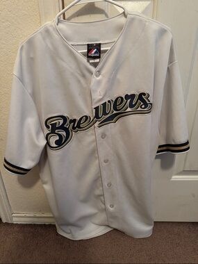 Majestic Milwaukee Brewers Ryan Braun Jersey Size L